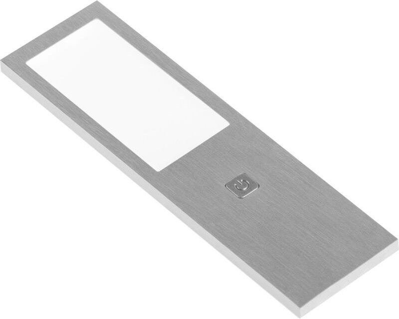 L&s - Led Unterbauleuchte Six Big Touch 4000K neutralweiß Edelstahl Effekt - Einzelleuchte mit Tastschalter, 260 Lumen, ...