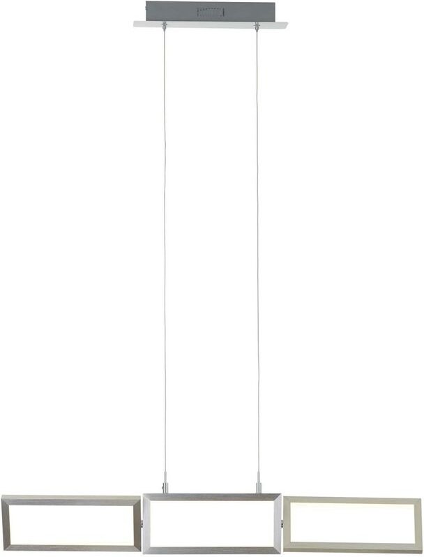 BRILLIANT Lampe Tunar LED Pendelleuchte 3flg alu 3x 10W LED integriert, (700lm, 3000K) In der Höhe einstellbar / Kabel k...