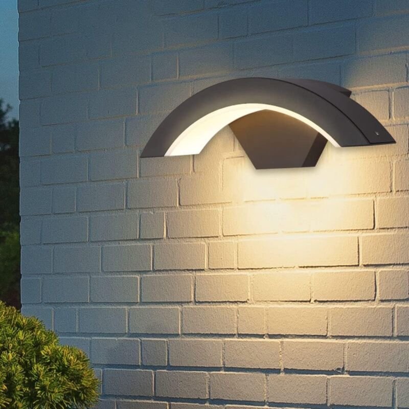 Led Wandleuchte Außen Innen 24W IP54 Warmweiß 3000K Metall für Garten Flur - Goeco