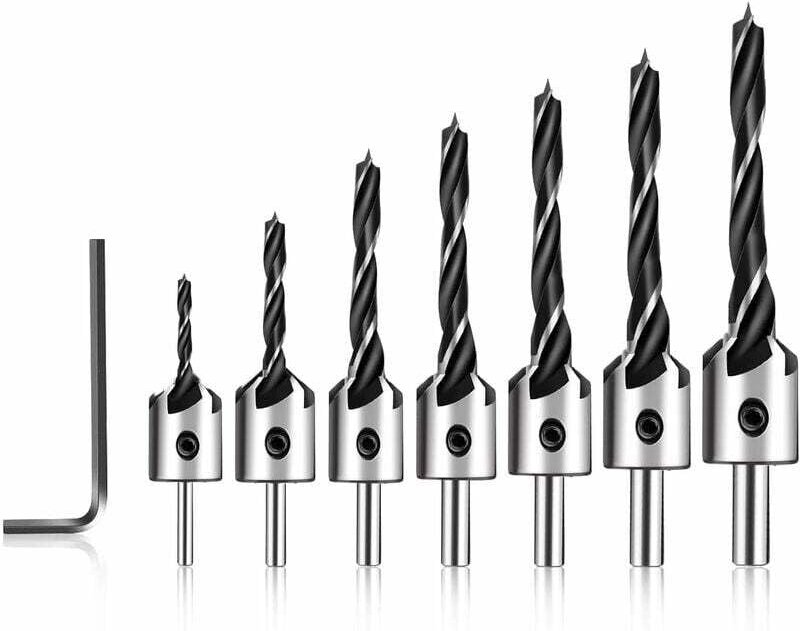 Ccykxa - Waldholz-Senker, Hss-Senkbohrer, Holz-Senker, Senker, Stahl-Senkbohrer, Zimmerei-Reibahle mit Sechskantschlüsse...