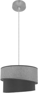 Senko - Hara Pendelleuchte 1xe27 nickel/grau regx35x35 cm