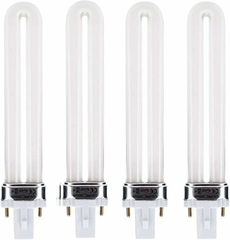 9-W-UV-Lampe für Gel-Nageltrockner, G23-Sockel, für 9-W- oder 36-W-Nageltrockner-Lampe, 365-nm-UVA-U-Röhre, Nagelstudio-...