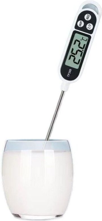 Küchenthermometer mit LCD-Anzeige, Digitalthermometer mit langer Sonde, hohe Präzision, Sofortanzeige, Kochthermometer f...
