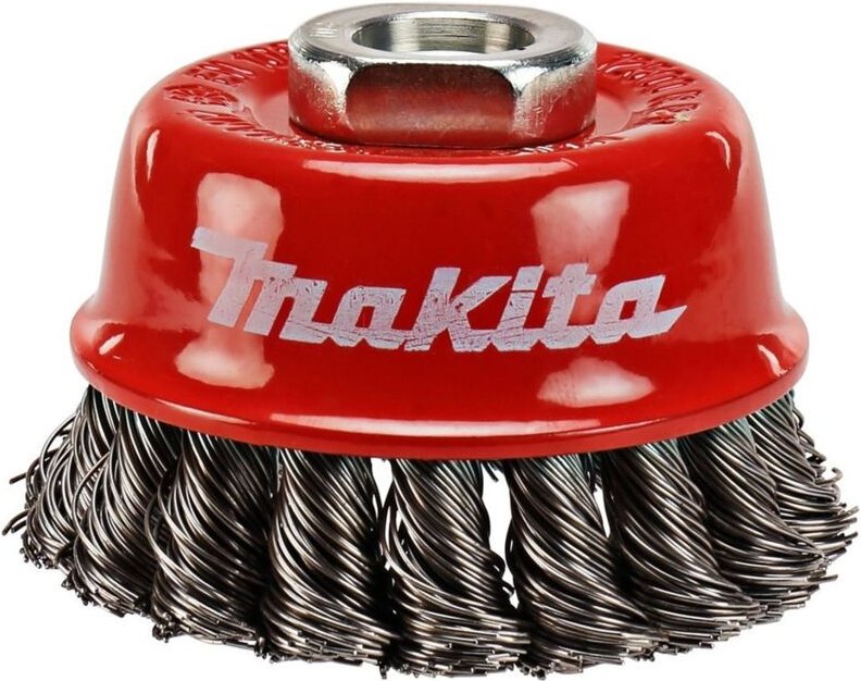 Topfbürste, 65 mm, gezopft, verzinkter Stahl, M14 - Makita