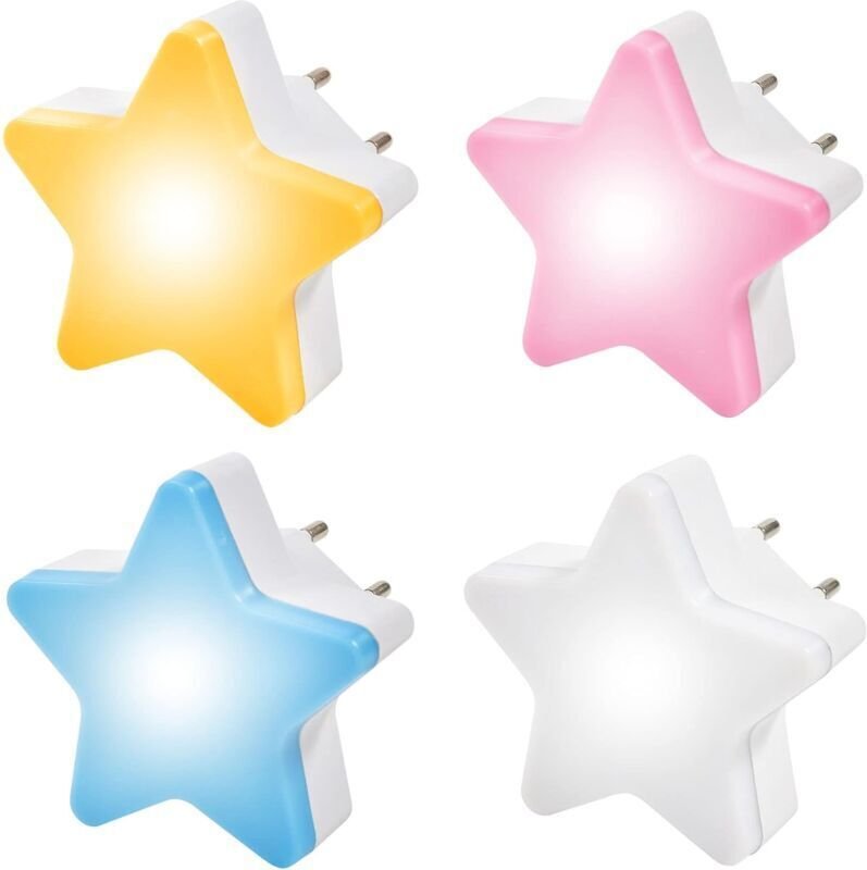 LED-Nachtlicht für Kinder, 4er-Set Nachtlichter mit automatischem Lichtsensor, Plug-and-Play-Nachtlicht für Schlafzimmer...