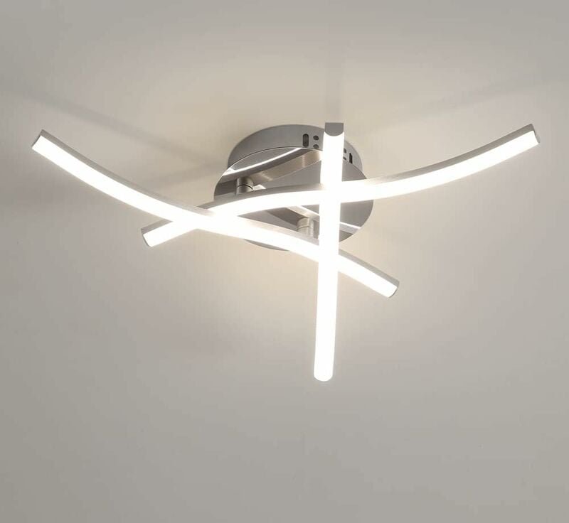 Goeco - led Deckenleuchte, Wellenförmige Deckenleuchte, Neutralweißes Licht 4000K, Integrierte led 18W 1600 Lm, Moderner...