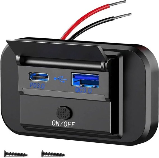 Dual Quick Charge usb QC3.0 und PD3.0 rv Outlet 12V Ladegerät Auto Port 12 Volt Buchse Zubehör