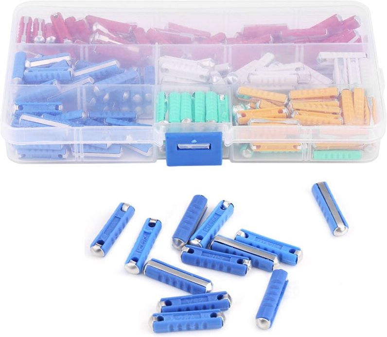 Ej.life - Torpedosicherung,Sicherungen sortiment Multicolor Torpedo-förmige Autosicherungen Sortiment Kit für europäisch...