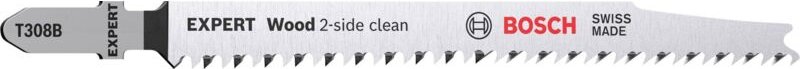 Accessories 2608900550 expert 'Wood 2-side clean' t 308 b Stichsägeblatt, 3 Stück 3 St. - Bosch