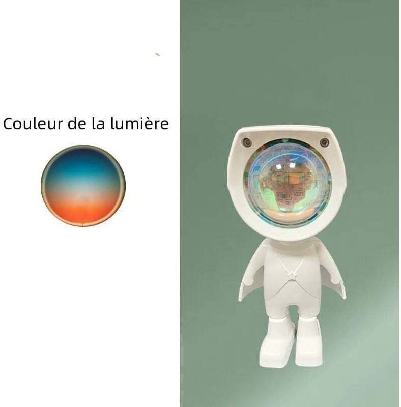 Ulisem - Astronaut Sonnenuntergangsprojektorlampe, Sonnenuntergangslampe mit usb, 360°-Drehung Sonnenuntergangslampe, fü...
