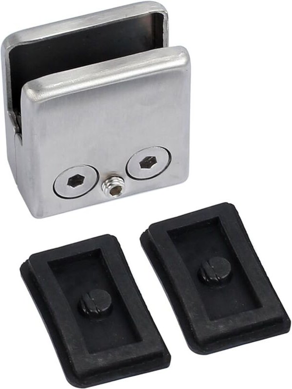 Stücke 8-10mm Glasklemme 304 Edelstahl Winkelverstellbare Wandspiegelbefestigung, für Treppengeländer Poolzaun - Lntyq