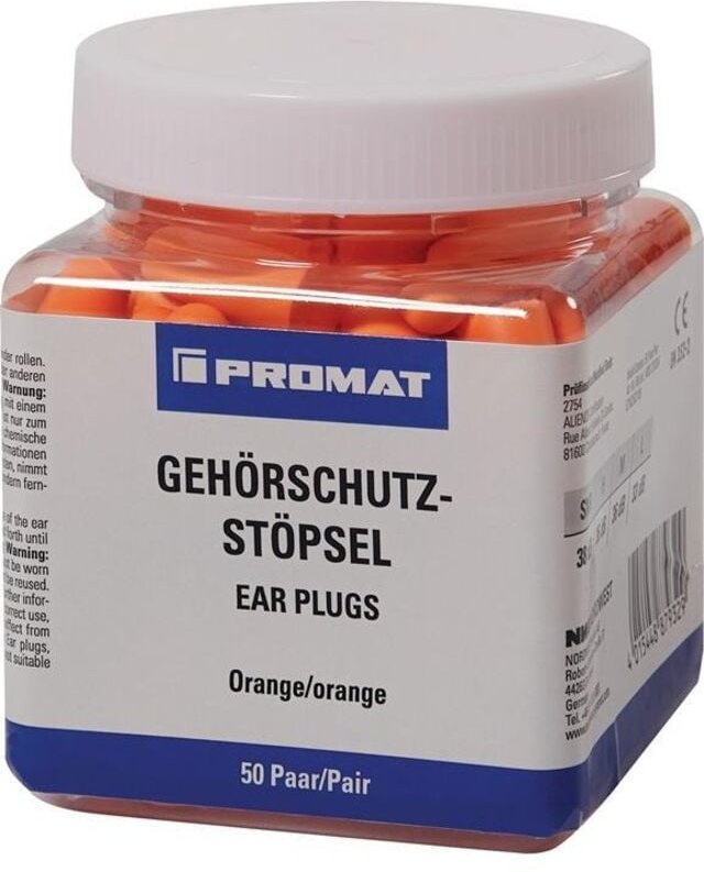 Gehörschutzstöpsel EN 352-2 SNR 38 dB 50 Paar / Kunststoffdose