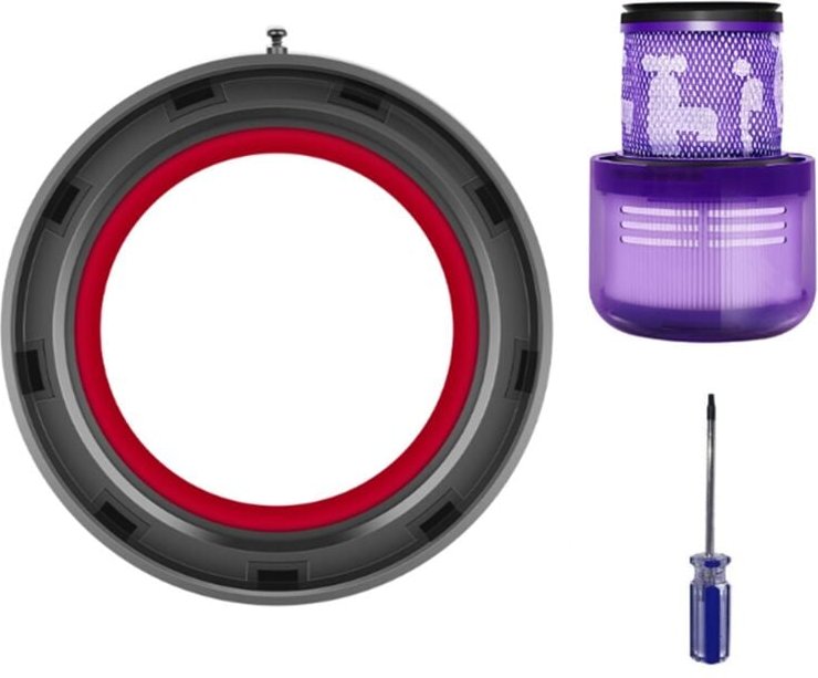 Staubbehälter-Dichtungsringe, Ersatz für V11-Staubsauger-Eimerring und Hepa-Filter