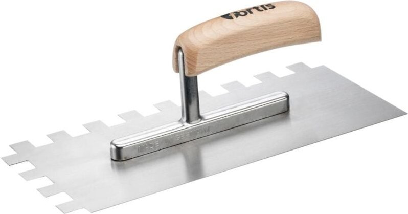 Thumbnail - Glättekelle gezahnt 280x130 mm Z.15 x15 - Fortis