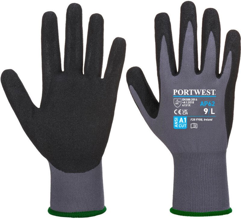 Gant Dermiflex Aqua Couleur: Grau/schwarz Größe M - Portwest