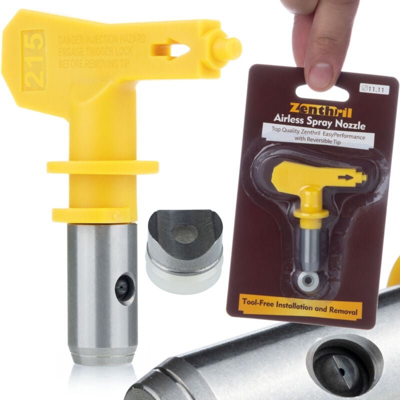 Zenthril EasyPerformance 215 - Hochdruck Farbdüse Sprühbreite 10 cm Urethan-, Epoxid- & Acrylfarbe Kompatibel mit Graco,...