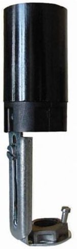 TIBELEC E14 Fassung, Kunststoff, schwarz 60W Centrale Brico