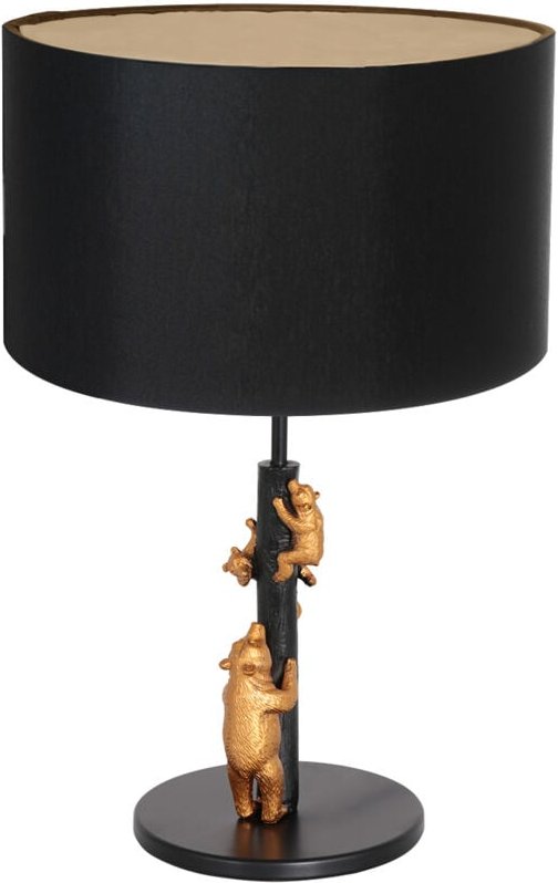 Anne Lighting - tischlampe - Animaux - schwarz - metall stoff - ø