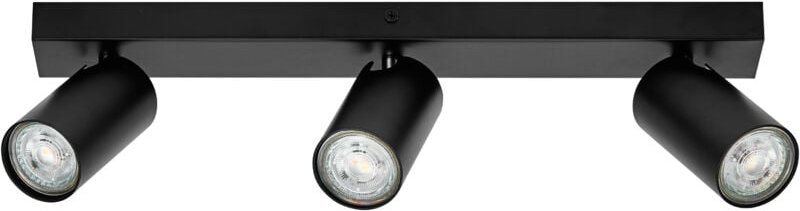 Led spot octagon 3 x 3,4W, GU10, 690lm, schwarz, 2.700K Farbtemperatur, warmweiße Lichtfarbe, zeitlos, austauschbare LED...