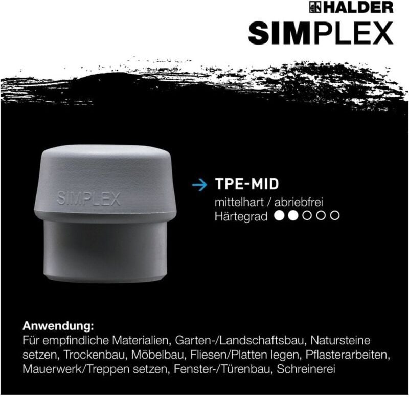 SIMPLEX-Einsatz, TPE-mid, grau D=80 mm 3203.080