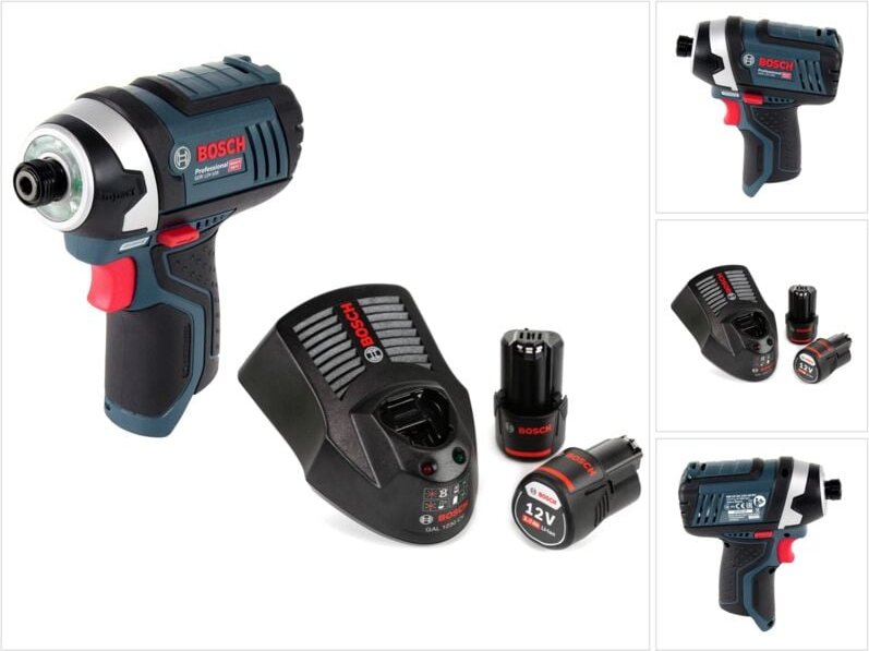 Bosch Professional - Bosch gdr 12V-105 Akku Drehschlagschrauber 12V 105Nm + 2x Akku 2,0Ah + Ladegerät