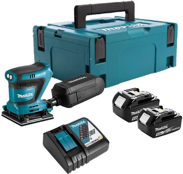Thumbnail - 18V LXT 112x102 mm Schwingschleifer (2x5,0 Ah) im MAKPAC-Koffer - MAKITA DBO480RTJ