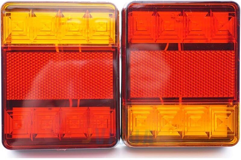 Set mit 2 multifunktionalen 12V-LED-Rückleuchten für Traktoren, Lkw und Anhänger