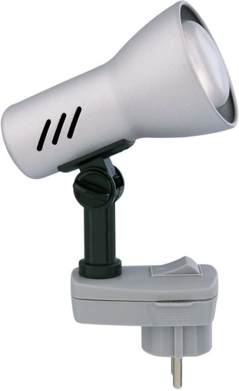 Steckerleuchte Bettlicht 1xE14 25 w schwenkbar titanfarbig Metall Briloner