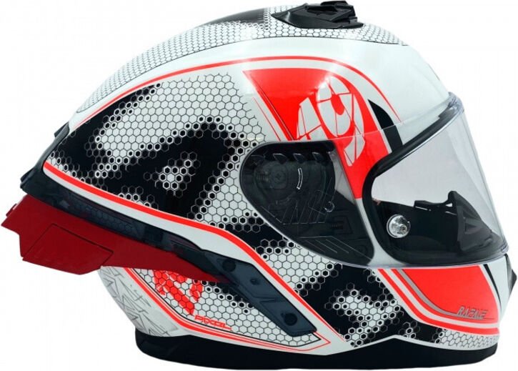 LAZER RAFALE SR EVO Pixel Motorradhelm (Farbe Weiß - Schwarz - Rot) L