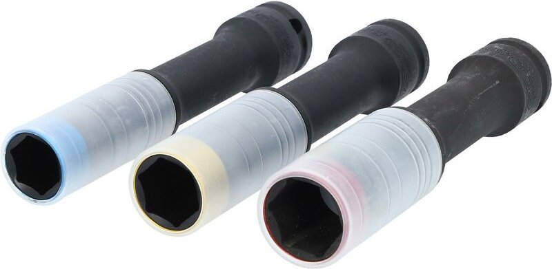 Ks Tools SlimPOWER Alu-Felgen Kraft-Stecknuss-Satz, extra lang, 3-tlg., 1/2, 17, 19, 21 mm