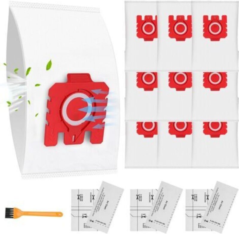 10er-Pack Staubsaugerbeutel GN Kompatibel mit Beuteln für Classic C1 Complete C2 Complete C3, S2 Series Staubsauger, Ers...