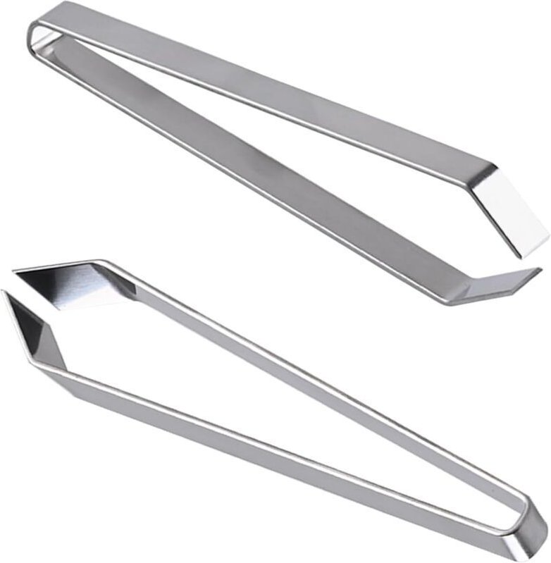 Stück Fischschwanzpinzette, professioneller Fischgrätenentferner, flache und abgewinkelte Fischpinzette aus Edelstahl, 1...