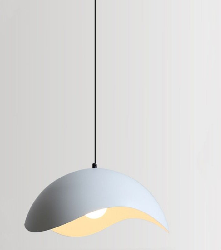 Industrielle Pendelleuchte Vintage Hängeleuchte Metall Kronleuchter für Küche Keller Wohnzimmer Weiß Ø30CM