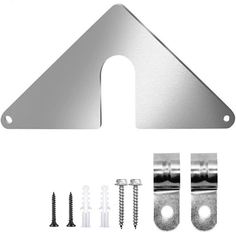 BEBUSINGOTO Montageplatte aus Edelstahl für Waschtischarmatur – Befestigungsset für Küche, Garten und Bad