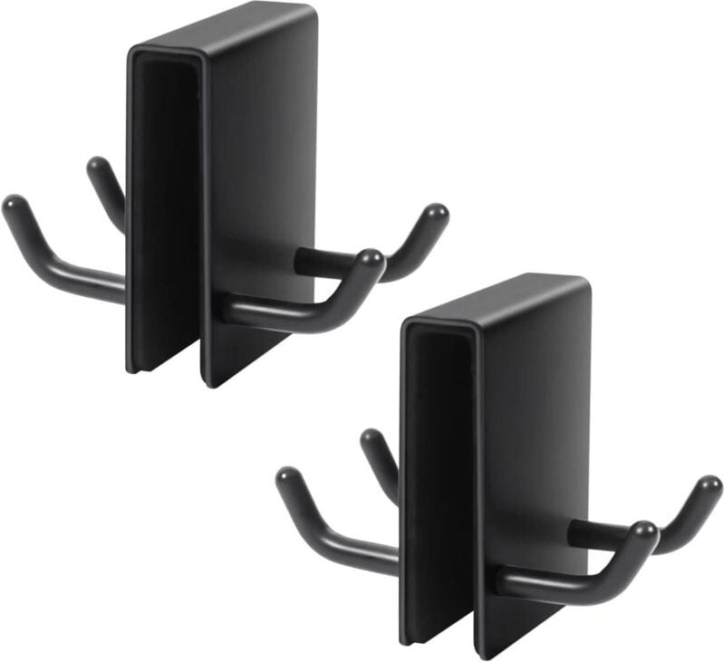 2er-Pack Handtuchhaken über der Duschtür, 0,32–0,39 Zoll, rahmenlose Badezimmerhaken aus Glas, mattiertes Nickel, Rasier...