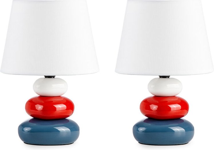 Thumbnail - Salu Nachttischlampen 2St., Dunkelblau - Konsimo