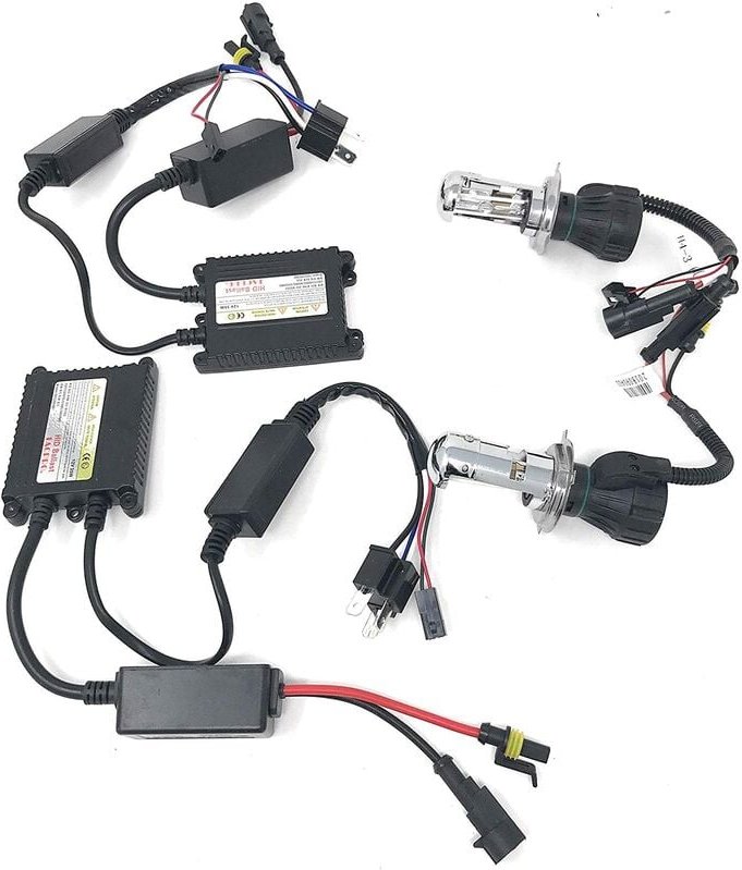 Planet Shop - Xenon Slim Lampen Kit Hid Lampen H4-3 6000K Weiß 35W Auto Ice