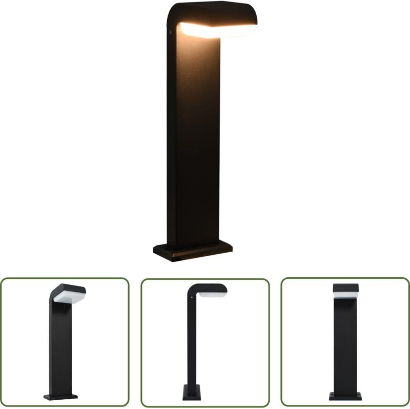 Gartenleuchte led 9 w Schwarz Oval Vidaxl