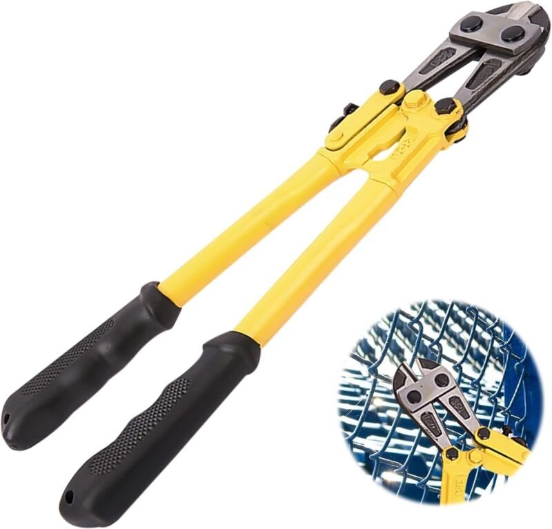 Mittlerer Bolzenschneider, 35 cm, ergonomische Griffe aus weichem Gummi, schneidet Zäune, Ketten, Schrauben, Nieten und ...