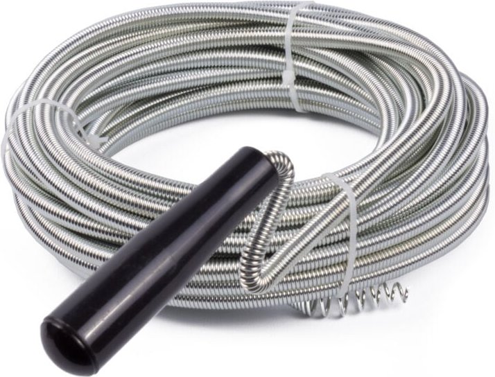 Benson Tools Hochwertige Rohrreinigungsspirale mit Korkenzieherende, 10 Meter Länge für effektives Freimachen von Abflus...
