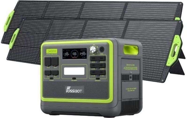 Tragbares Stromaggregat - FOSSIBOT - F2400 - 2048Wh - 2400W - 2 Solarpanels 200W