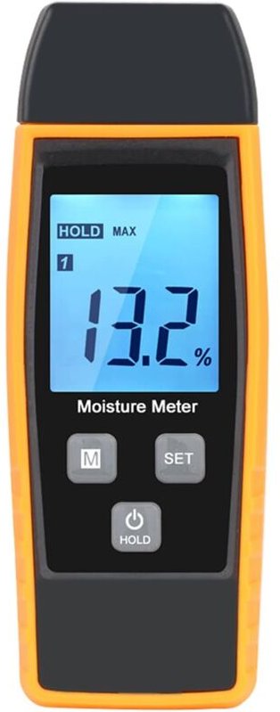 Feuchtigkeitsmesser, digitaler Holzfeuchtemesser, Feuchtigkeitsmesser, 0–80 % Luftfeuchtigkeitstester, Detektor mit hint...