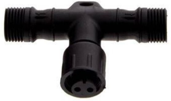 T-Stecker einfarbig 2-polig wasserdicht für LED-Kennleuchten