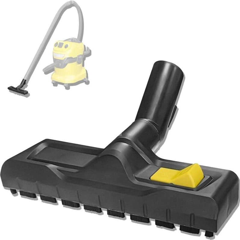 35-mm-Bodendüse kompatibel mit Kärcher WD3 WD4 WD5 WD6 – Nass- und Trockensaugerbürste mit Fußschalter, Seitenrädern, Er...