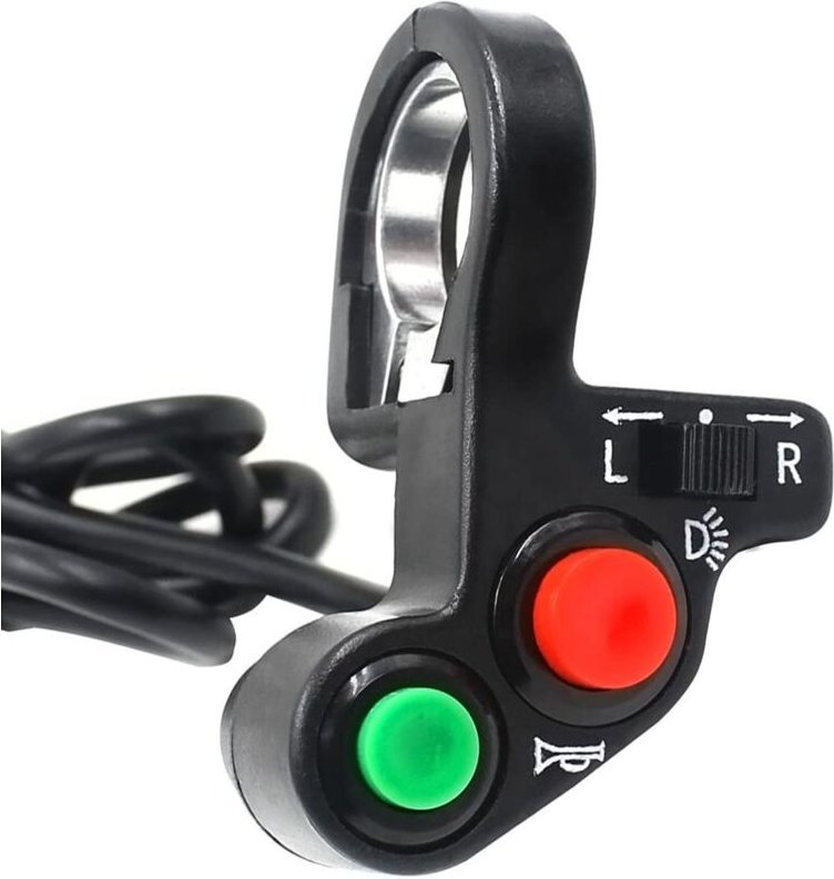 Thumbnail - Ersandy - 1 Stück 7/8' 22mm Multifunktionslenker Off-Road Motorrad Hupe Blinker Ein/Aus Schalter