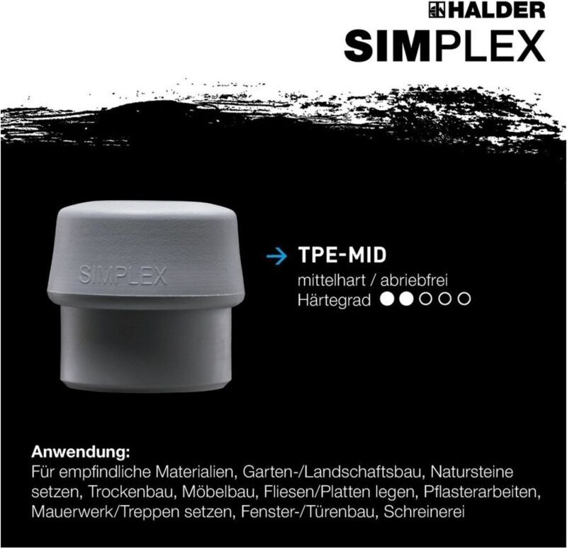 SIMPLEX-Einsatz, TPE-mid, grau D=80 mm 3203.080