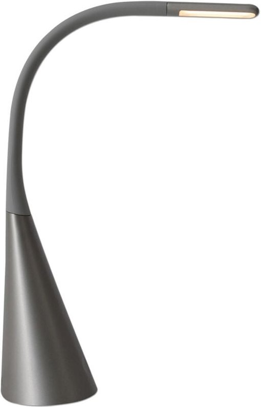 Naeve ALF Dimmbare LED-Schreibtischlampe, 65 cm, Grau, 3000 K, Berührungssensor mit USB