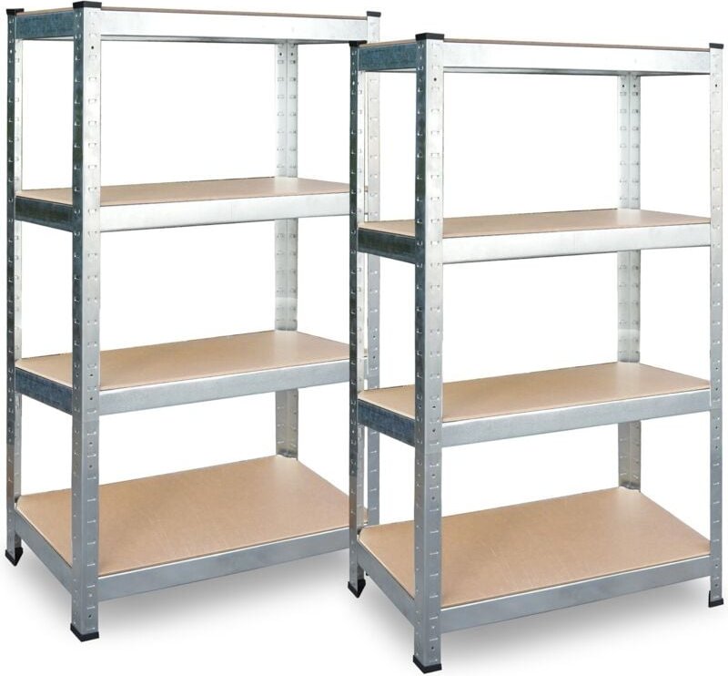 Lagerregal aus Metall, 2er-Set 180 x 90 x 40 cm Plonos PL-702