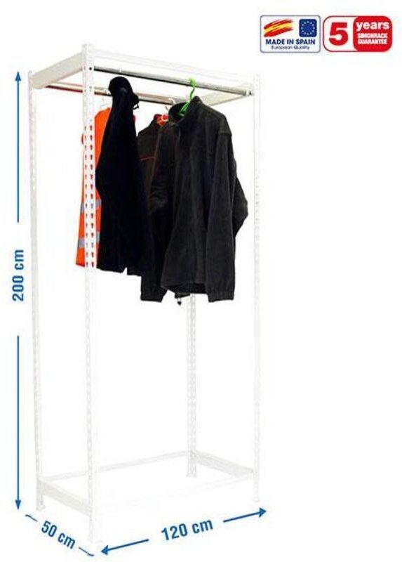 Simonrack SIMONCLOTHING Einzelnes Metallregal in Weiß