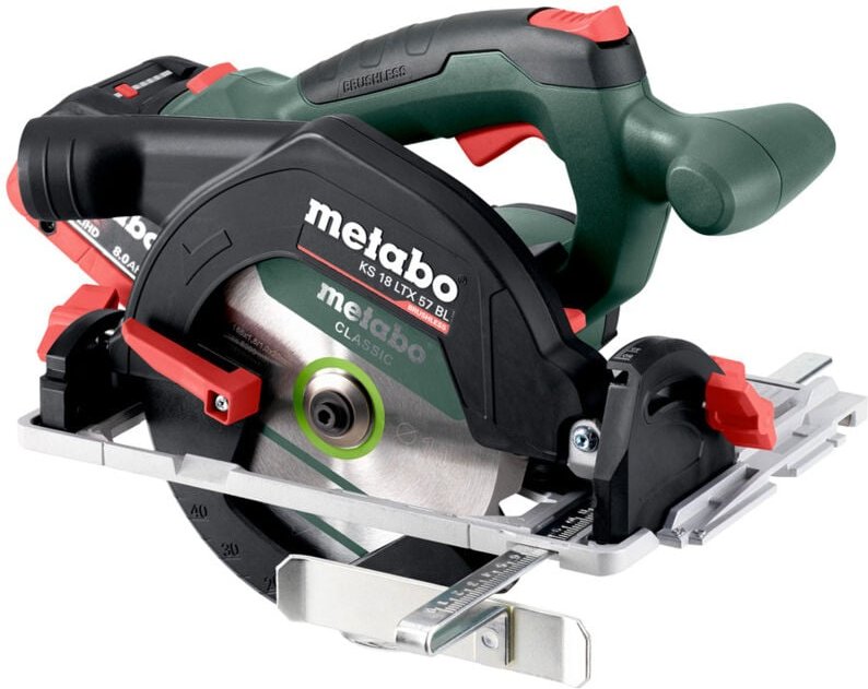 Metabo - Akku-Handkreissäge ks 18 ltx 57 bl 2x 8,0 Ah LiHD und Ladegerät in x 340